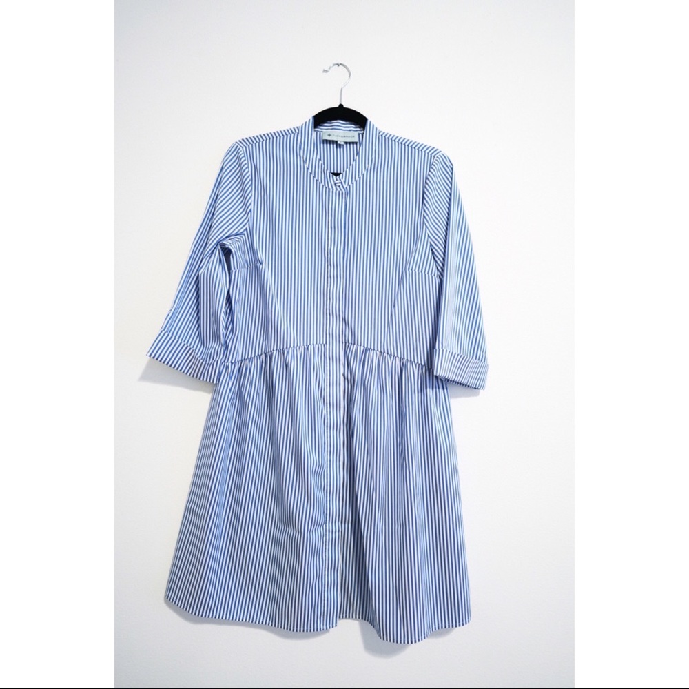 Tuckernuck Blue Stripe Royal Shirt Dress, SM